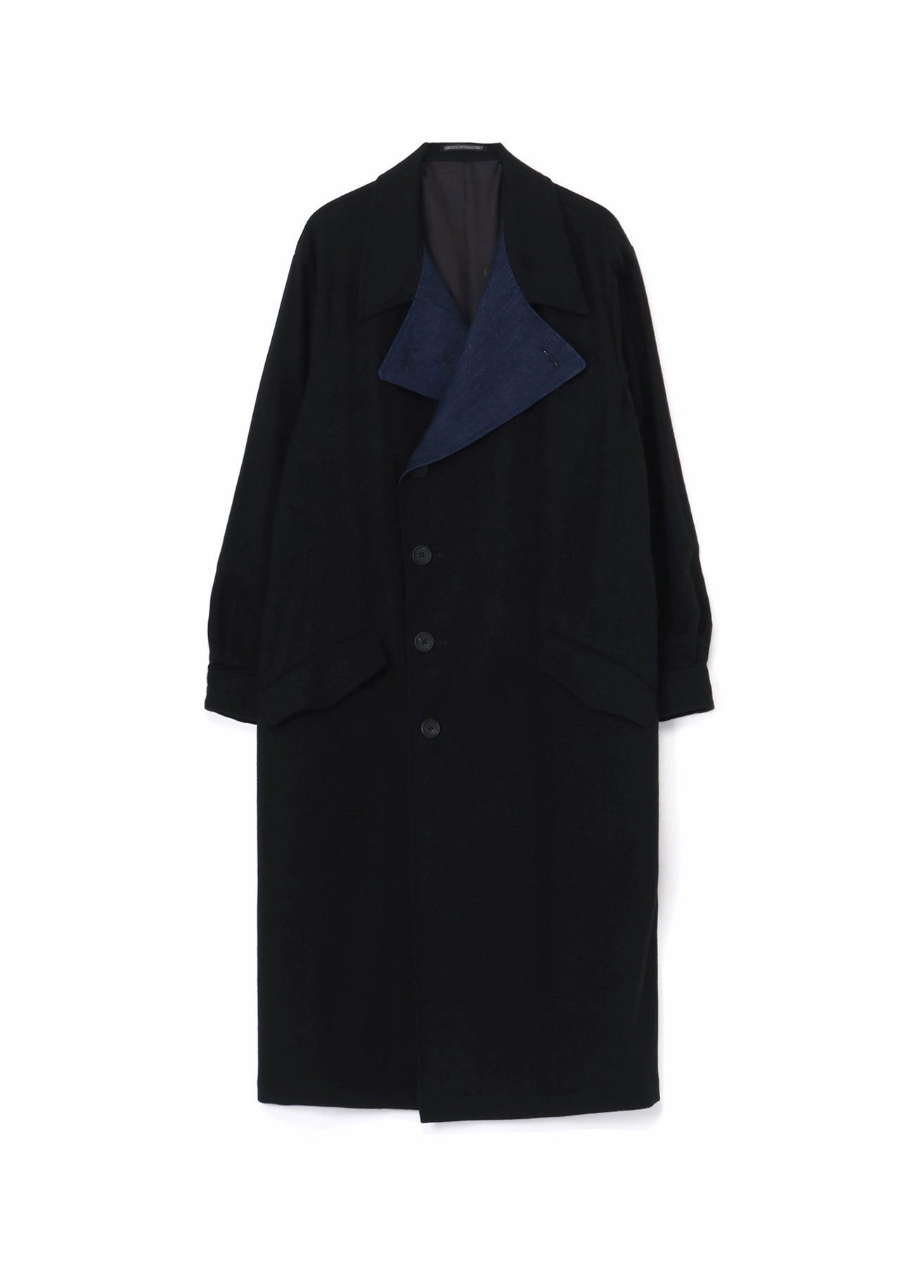 014/1 135/2 FLANNEL X DENIM COAT No Roll Collar Technology DoubleStitchSeams