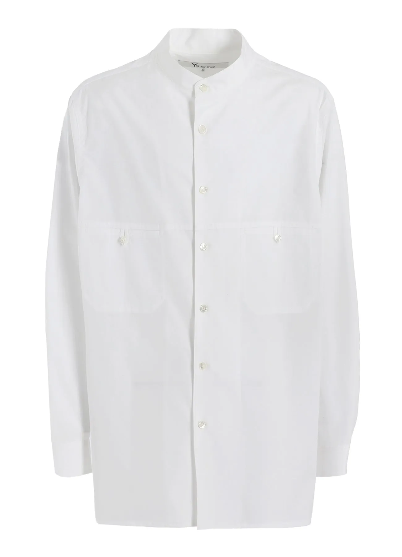 No Chafe Edging High Street Fashion 100/2 BROAD PANEL STAND COLLAR SHIRT