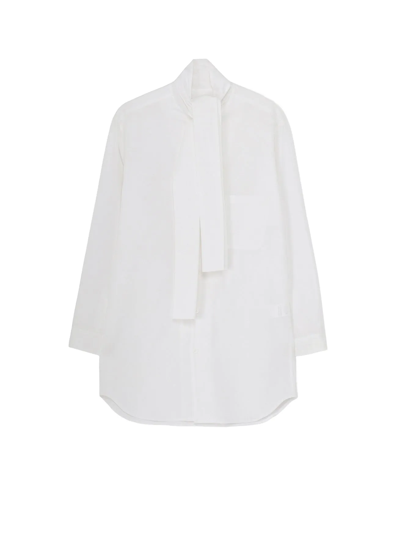 Pre Shrunk Cotton Blend 100/2 BROAD SCARF COLLAR BLOUSE