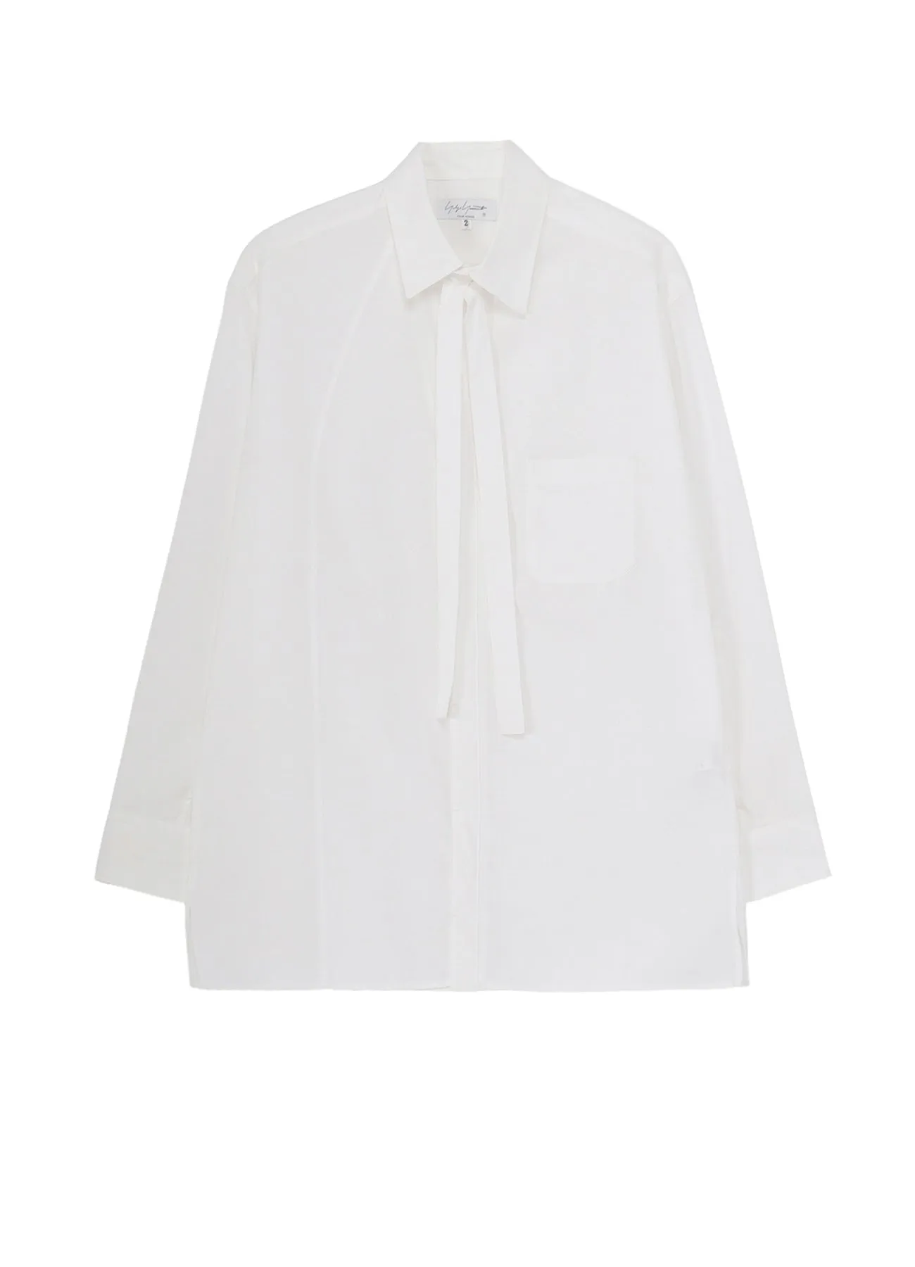 Double Stitched Seams Designer Look 100/2 BROAD SWITCHING BLOUSE WITH BOWTIE