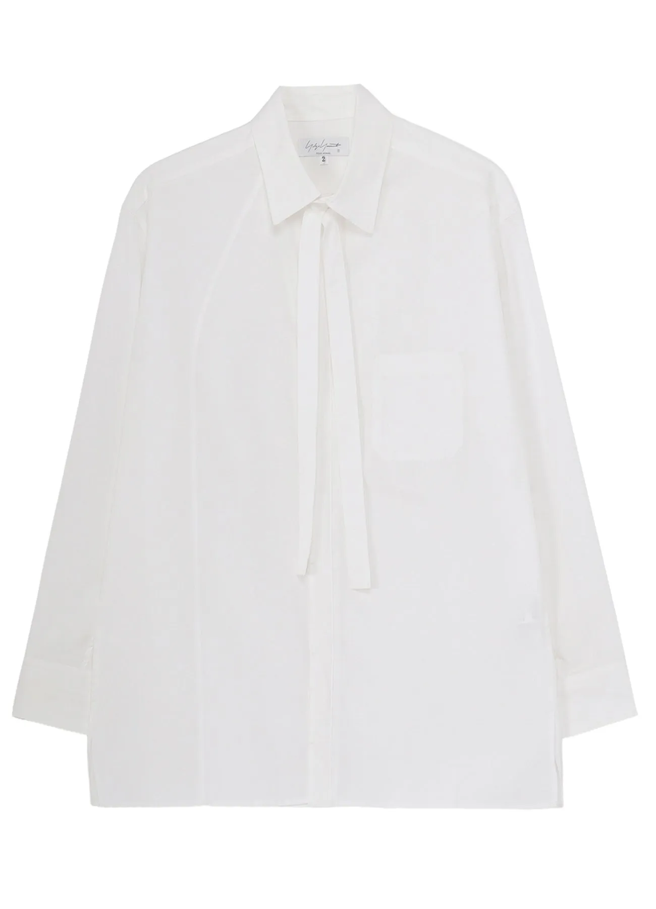 100/2 BROAD SWITCHING BLOUSE WITH BOWTIE slim fit Morning Comfort