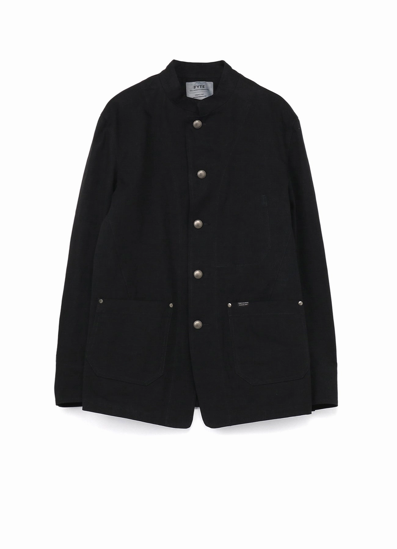 Foldable Collar Design NonRestrictive Armholes 10 OZ DENIM STAND COLLAR COVERALLS JACKET