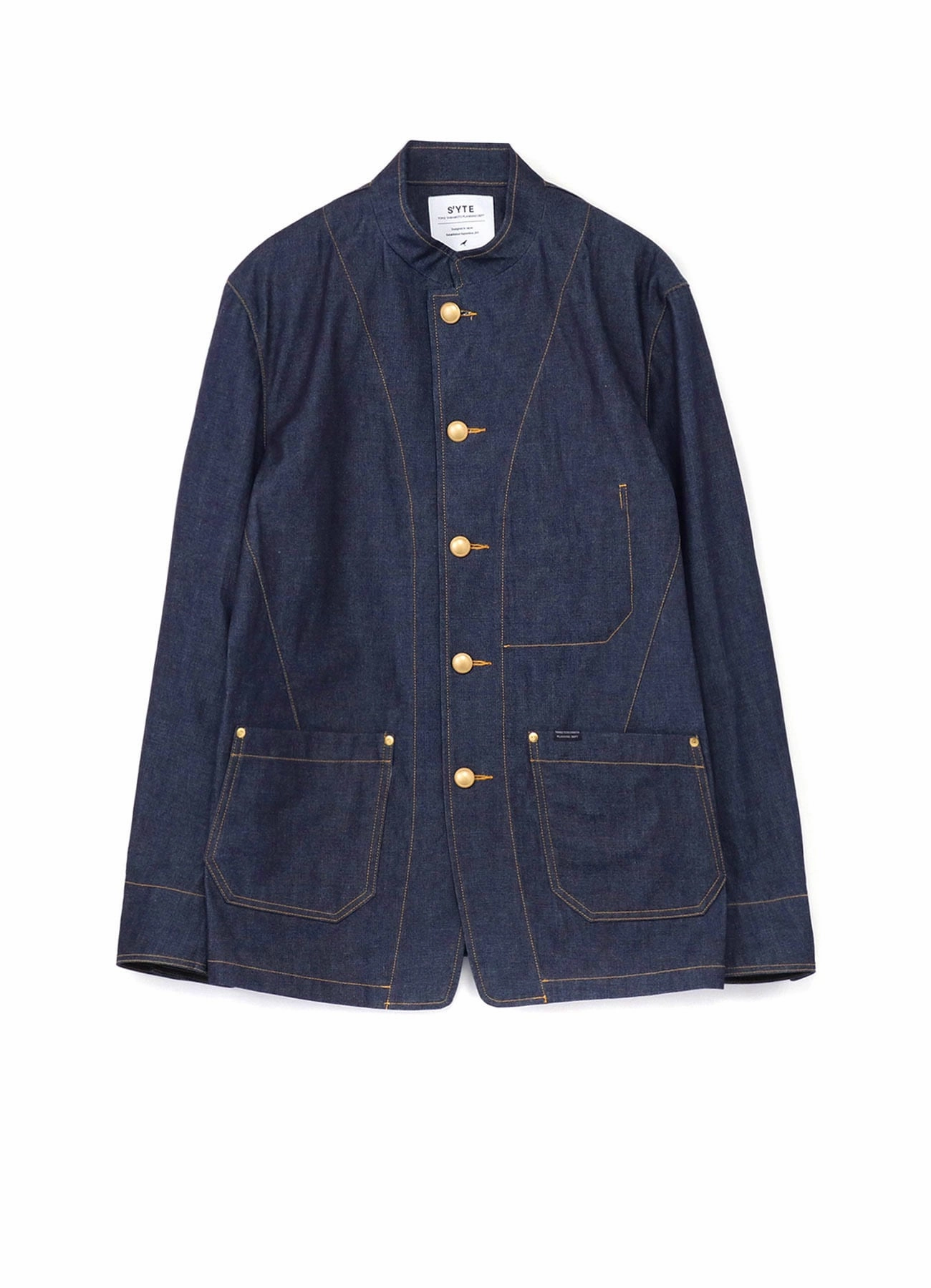 10 OZ DENIM STAND COLLAR COVERALLS JACKET Cowboy Sale