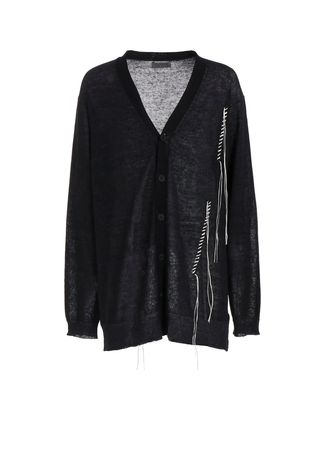 HighElasticity Fabric 10G PLATED CROSSED PATTERN EMBROIDERY CARDIGAN