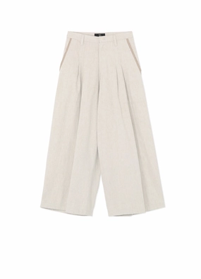 Soft Lines Versatile Wear 10oz DENIM DOUBLE PLEATED WIDE LEG PANTS