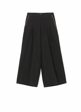 DurablePolyester Relax Fit Wear 10oz DENIM DOUBLE PLEATED WIDE LEG PANTS