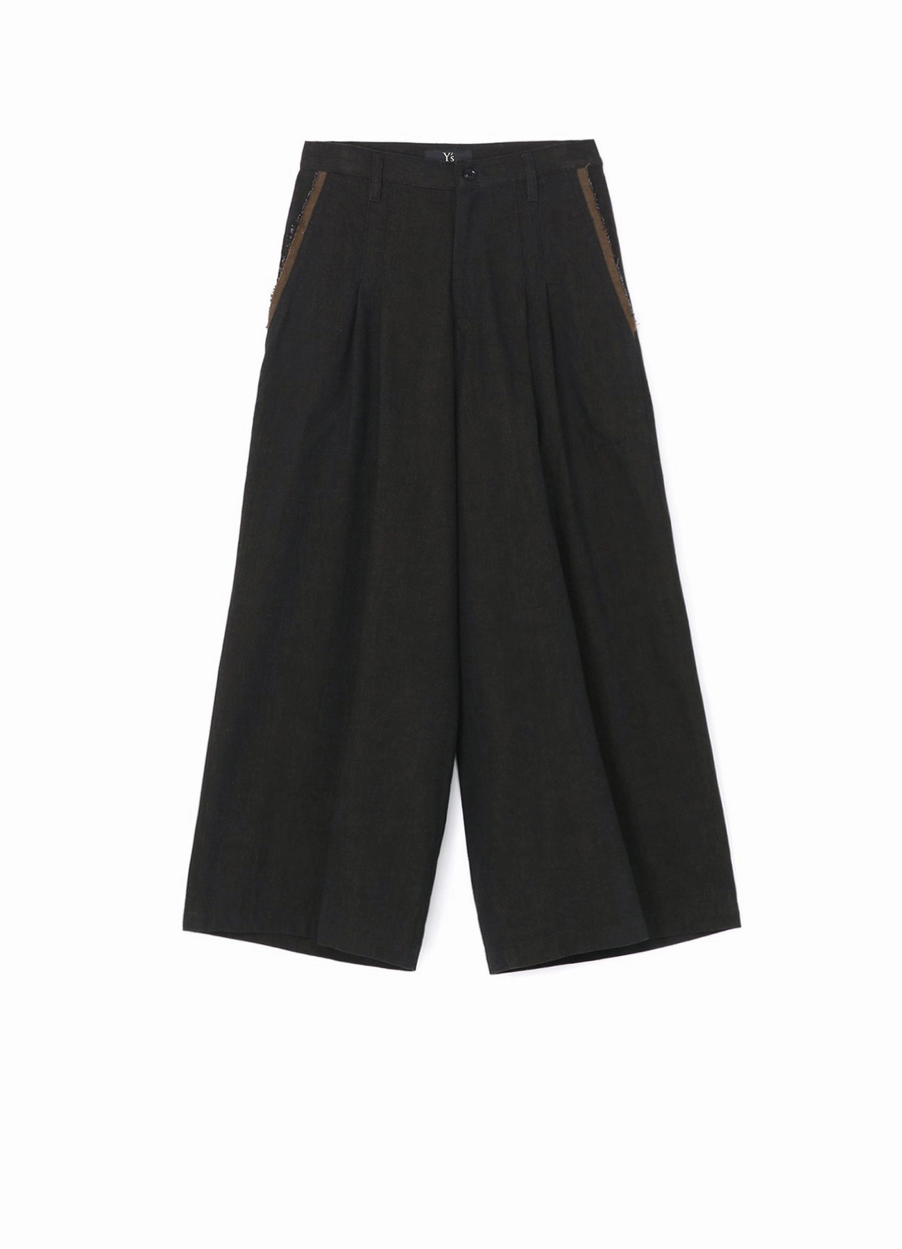 DurablePolyester Relax Fit Wear 10oz DENIM DOUBLE PLEATED WIDE LEG PANTS