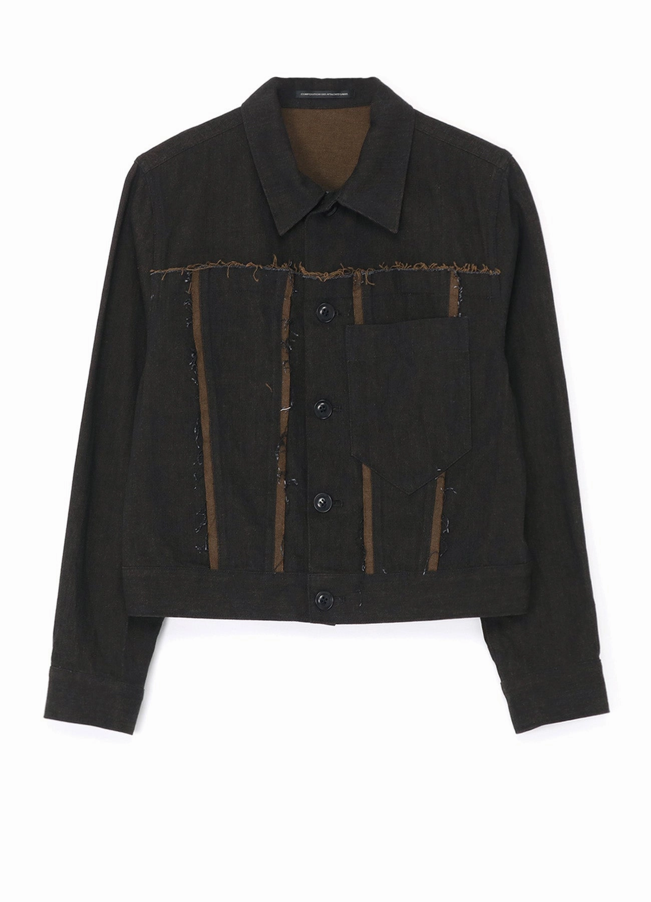 mid-length 10oz DENIM PANELLED JACKET