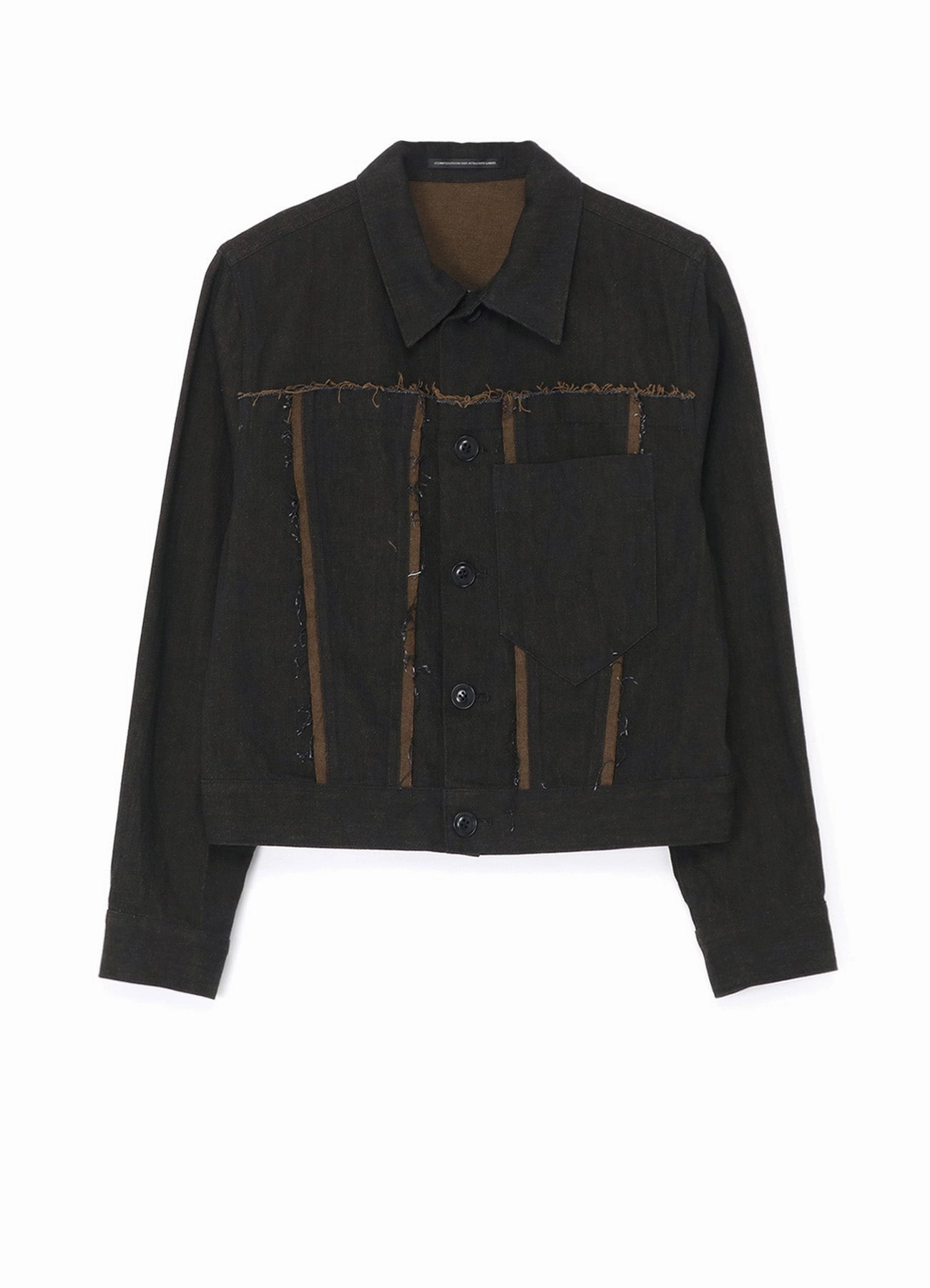 slim fit 10oz DENIM PANELLED JACKET