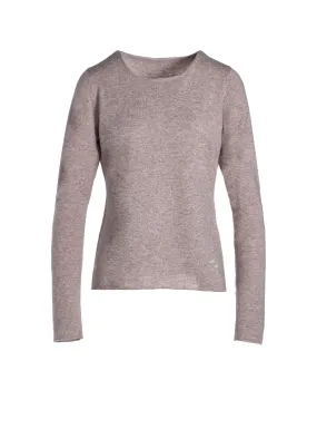 Ribbed Hemline 12G EMBROIDERY PLAIN WEAVE EMBROIDERY ROUND NECK PO