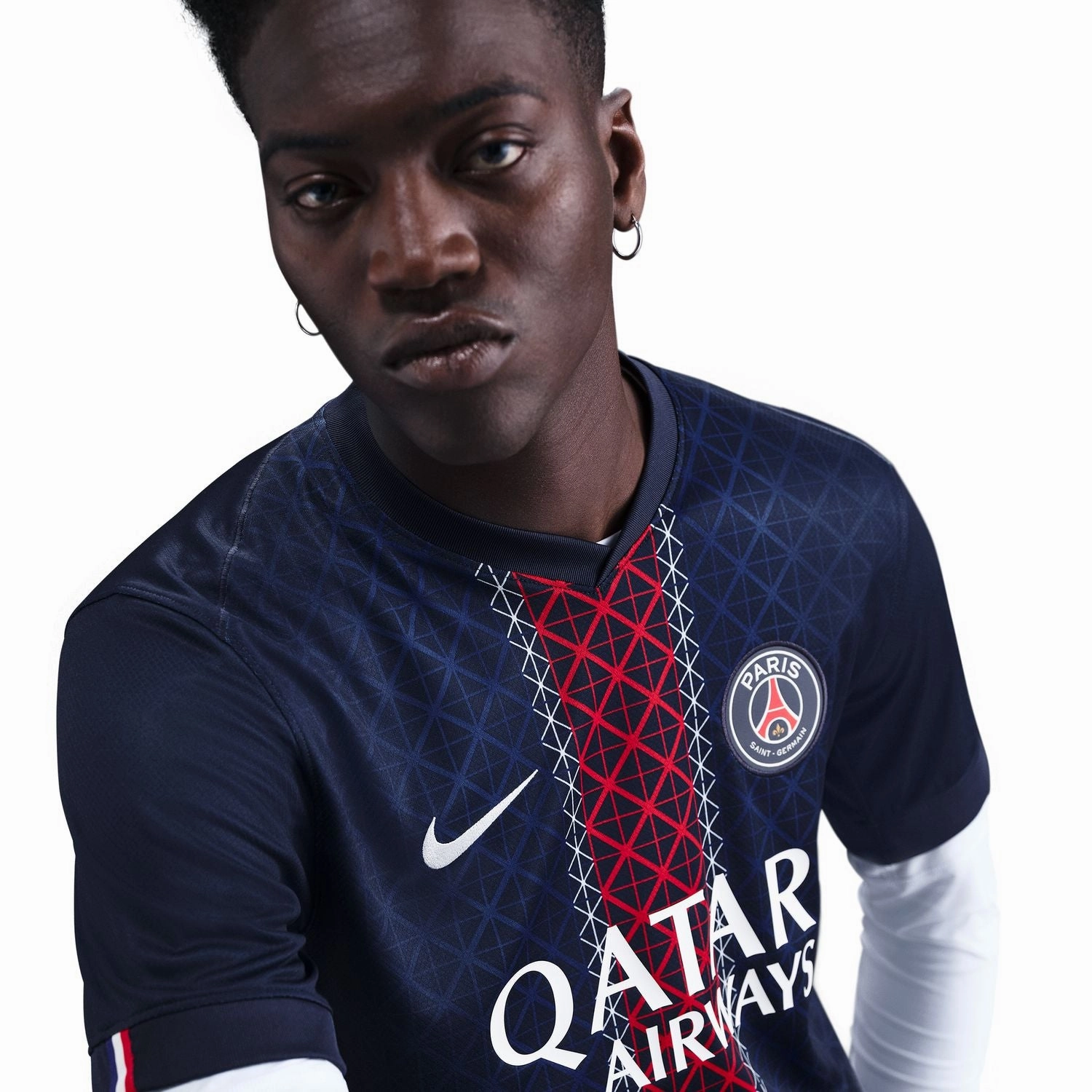 25/26 PSG Stadium Home Jersey - Mens Pilling Resistant Finish Unisex versatility