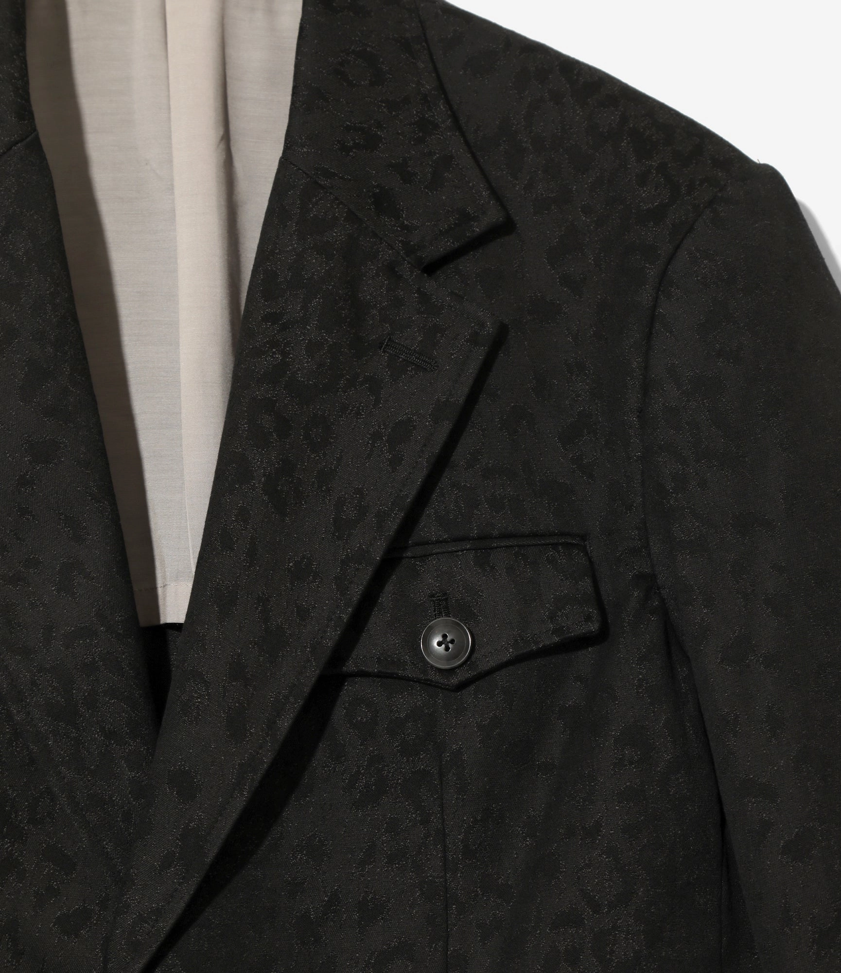 Enjoy Reveal 2B Jacket ?C Black Leopard Print Jacquard Cotton
