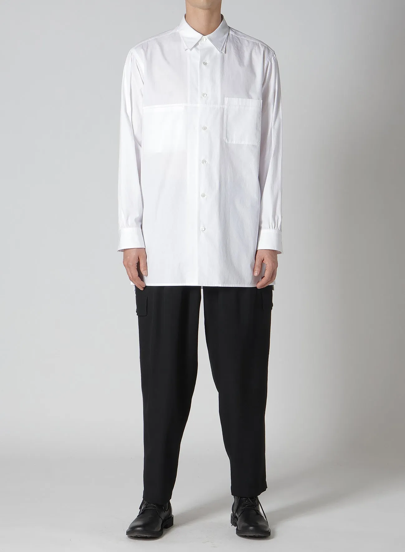 40 BROAD DOUBLE COLLAR BIG SHIRT Work From Home Abrasion Resistant Edging