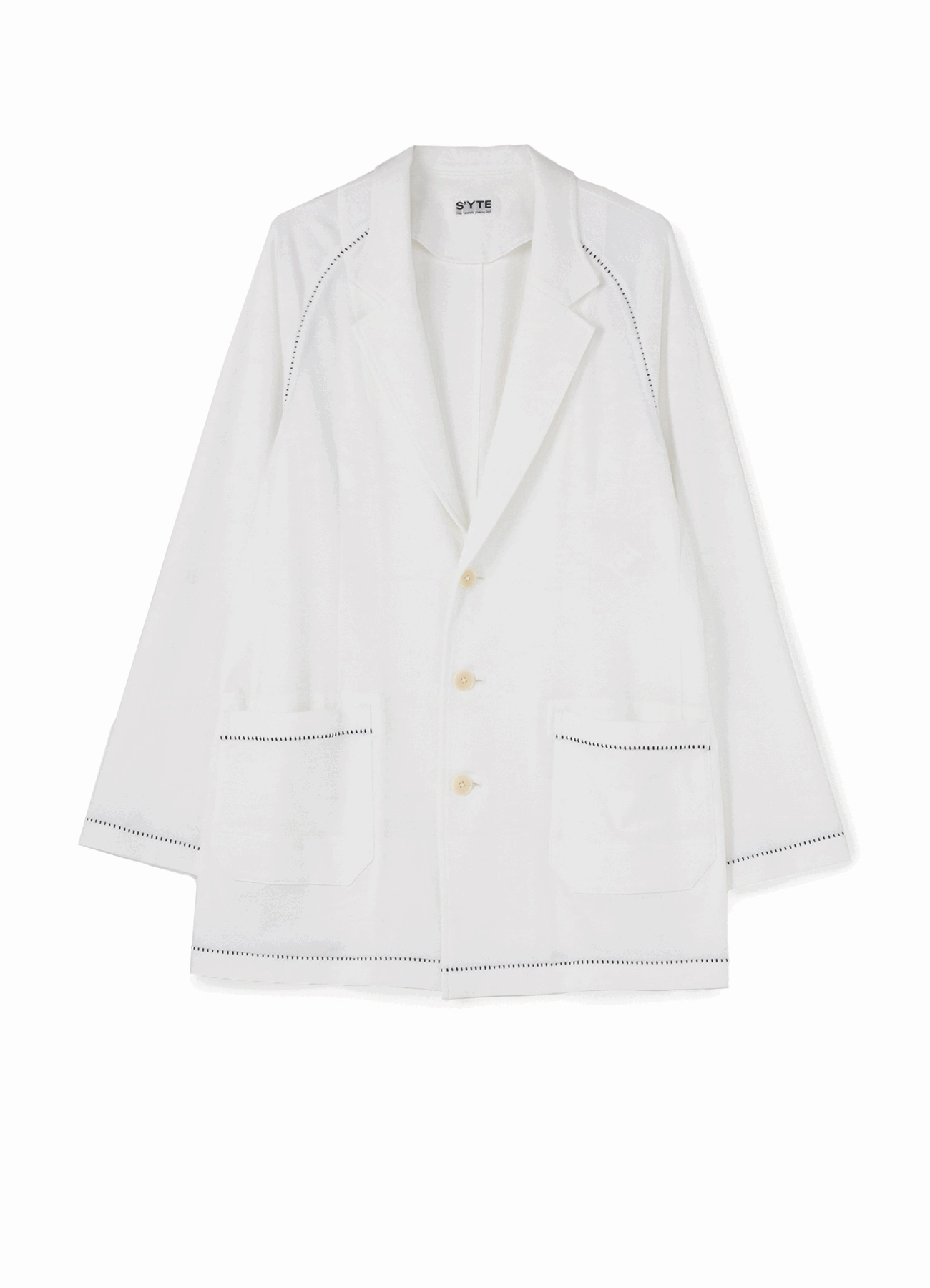 40/2 COTTON JERSEY COLOR BLIND STITCH RAGLAN SLEEVE 3BS JACKET Emblem