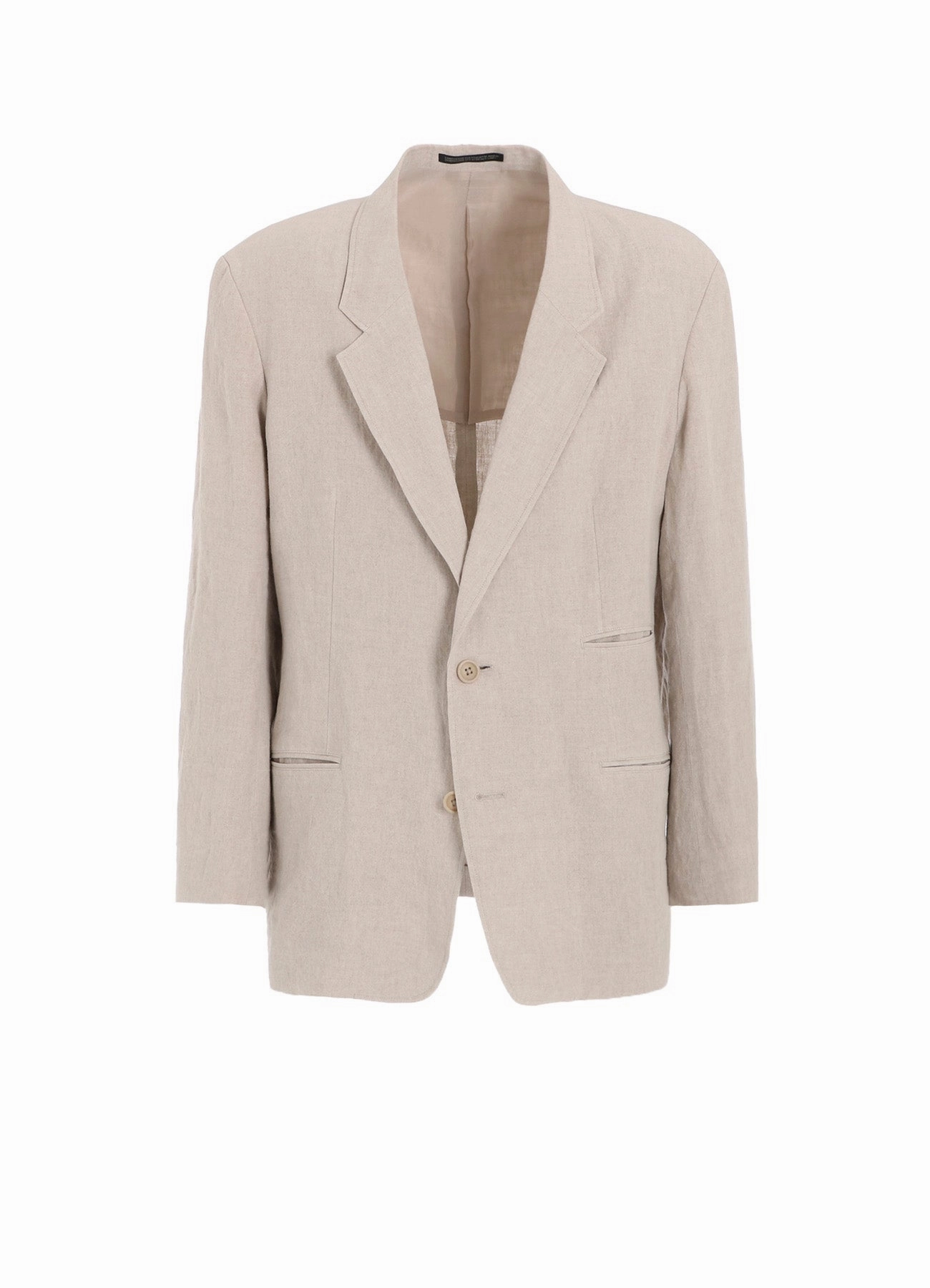 40 LINEN 2-BUTTONS JACKET Compact Packable