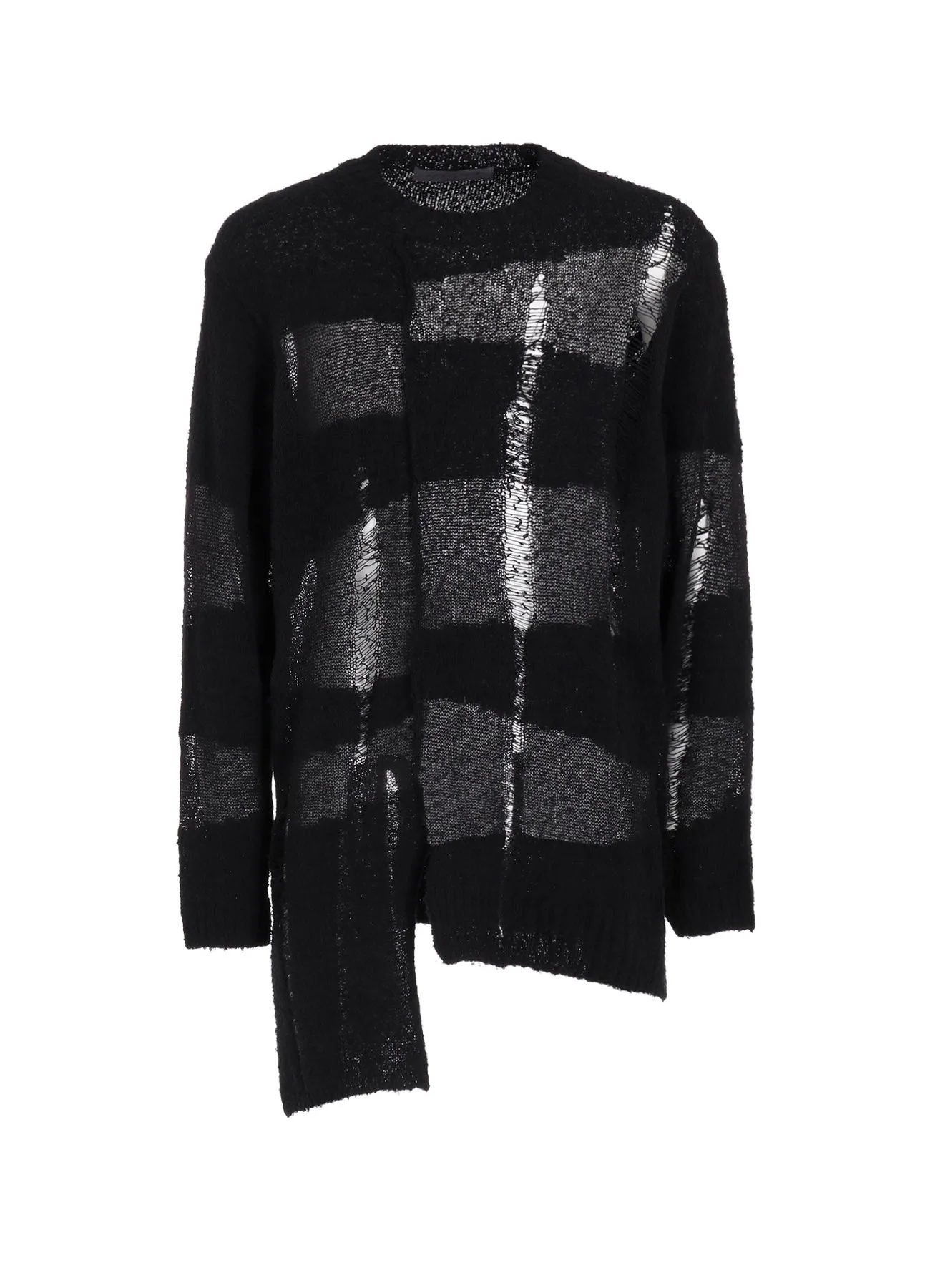 5G RANDOM DAMAGE PROCESSED PULLOVER GarmentDyed Effect