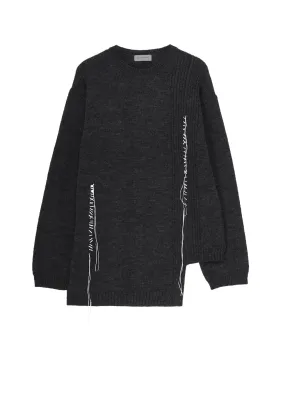 Butter Soft Yarn 5G1P EMBROIDERY PLAIN STITCH EMBROIDERY ROUND NECK PO