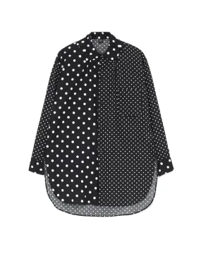 Statement Maker 60/- COTTON LAWN DOT PRINT SQUARE COLLAR SHIRT