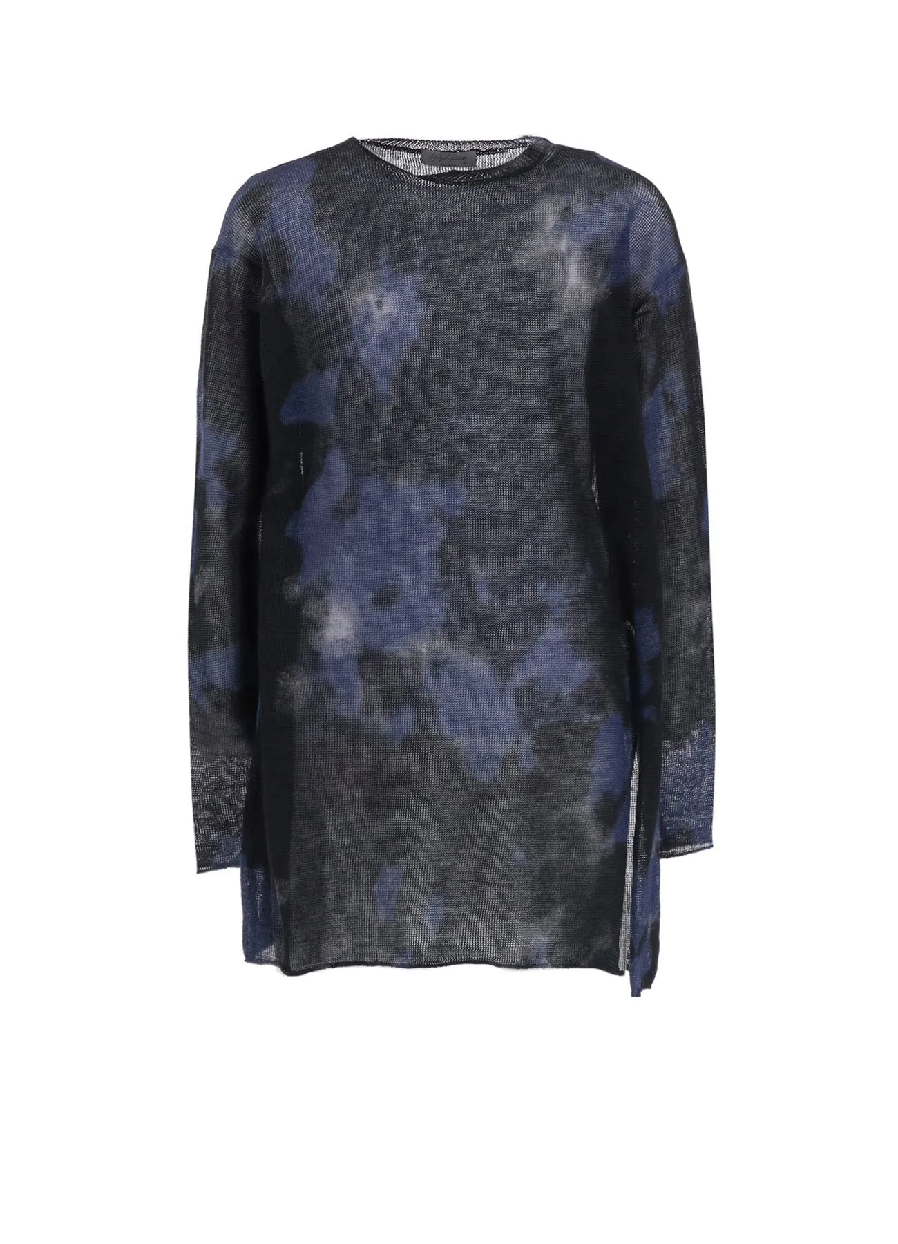 Ventilation Panel Balanced Stretch Structure 7G  DYED JERSEY FRONT SLIT LONG SLEEVE