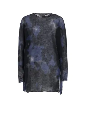 Ventilation Panel Balanced Stretch Structure 7G  DYED JERSEY FRONT SLIT LONG SLEEVE