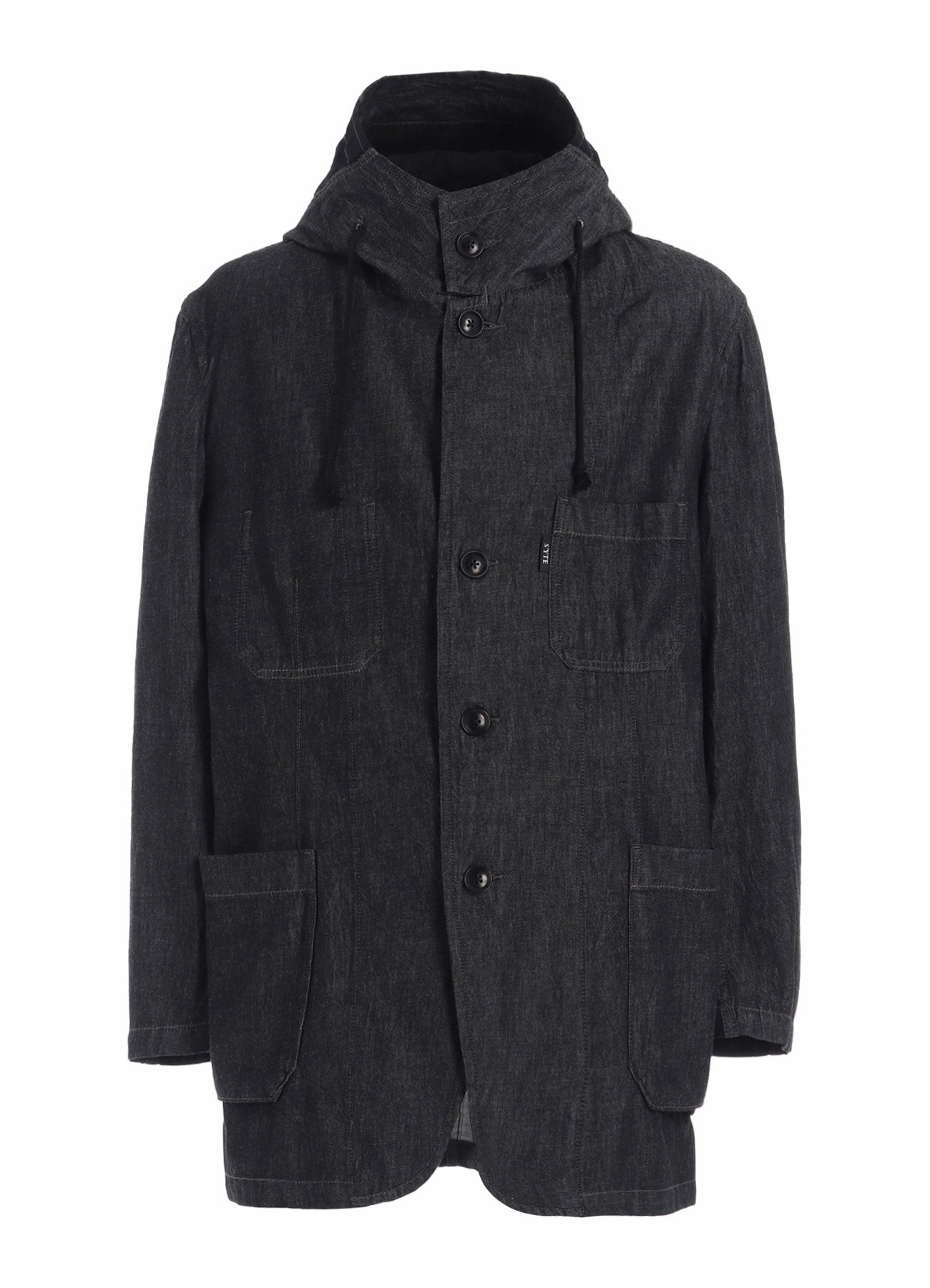 7oz TWO-TONE DENIM HOODED JACKET Ornamental