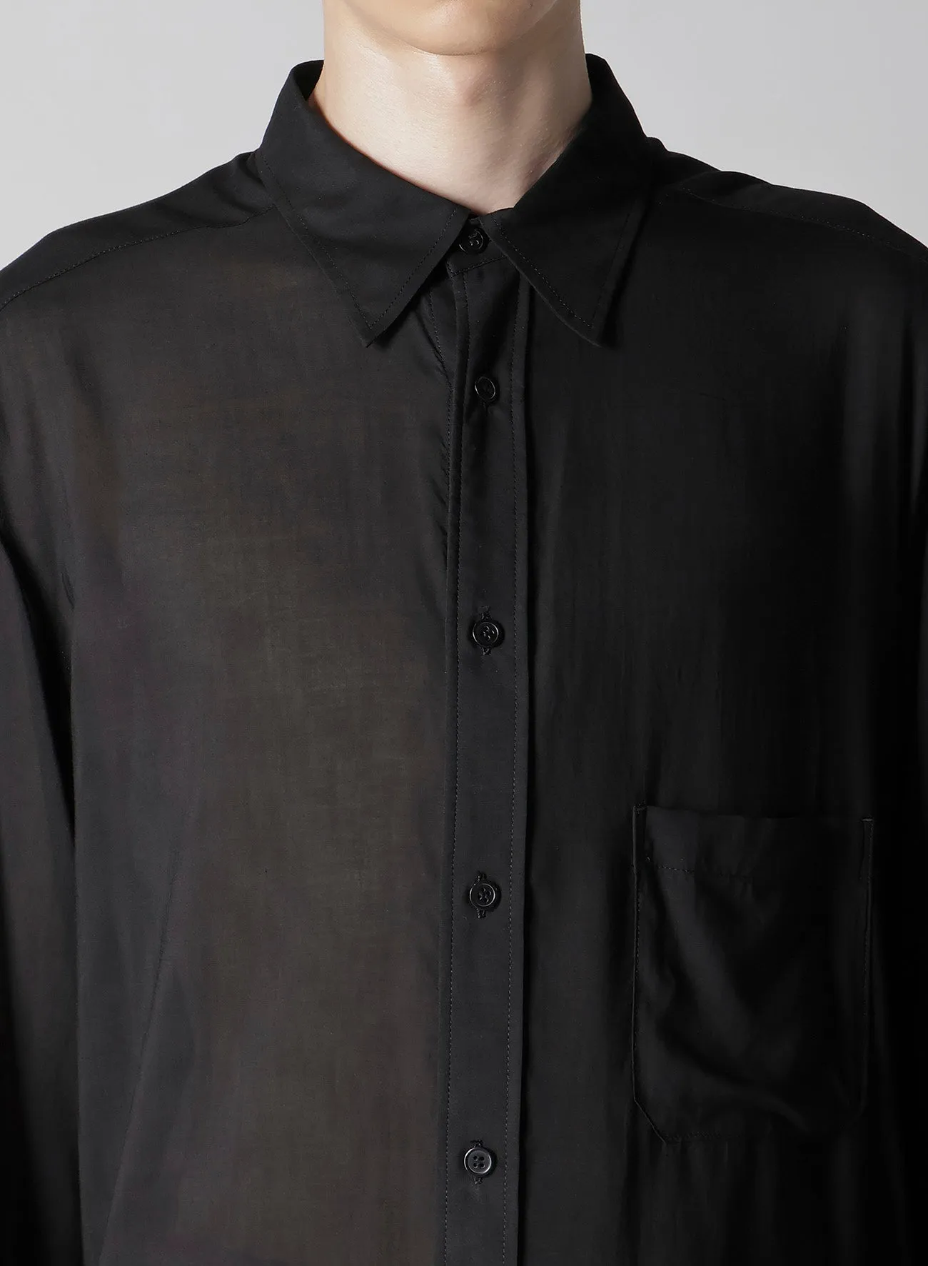 80 MODAL LOAN BACK PANELED SLIT BLOUSE Trendsetting Trendy Apparel