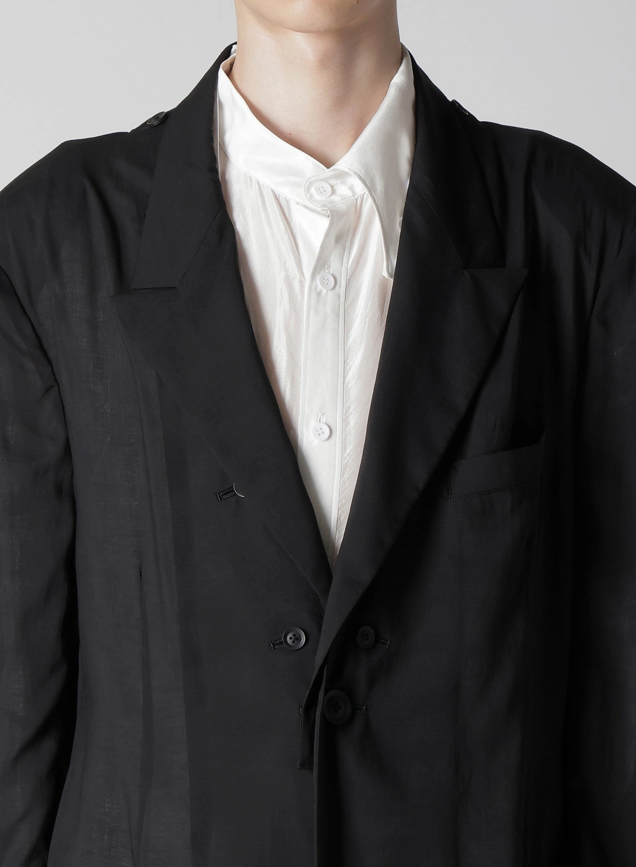 80 MODAL LOAN DETACHABLE COLLAR JACKET coordinating piece NoiseFreeMaterial