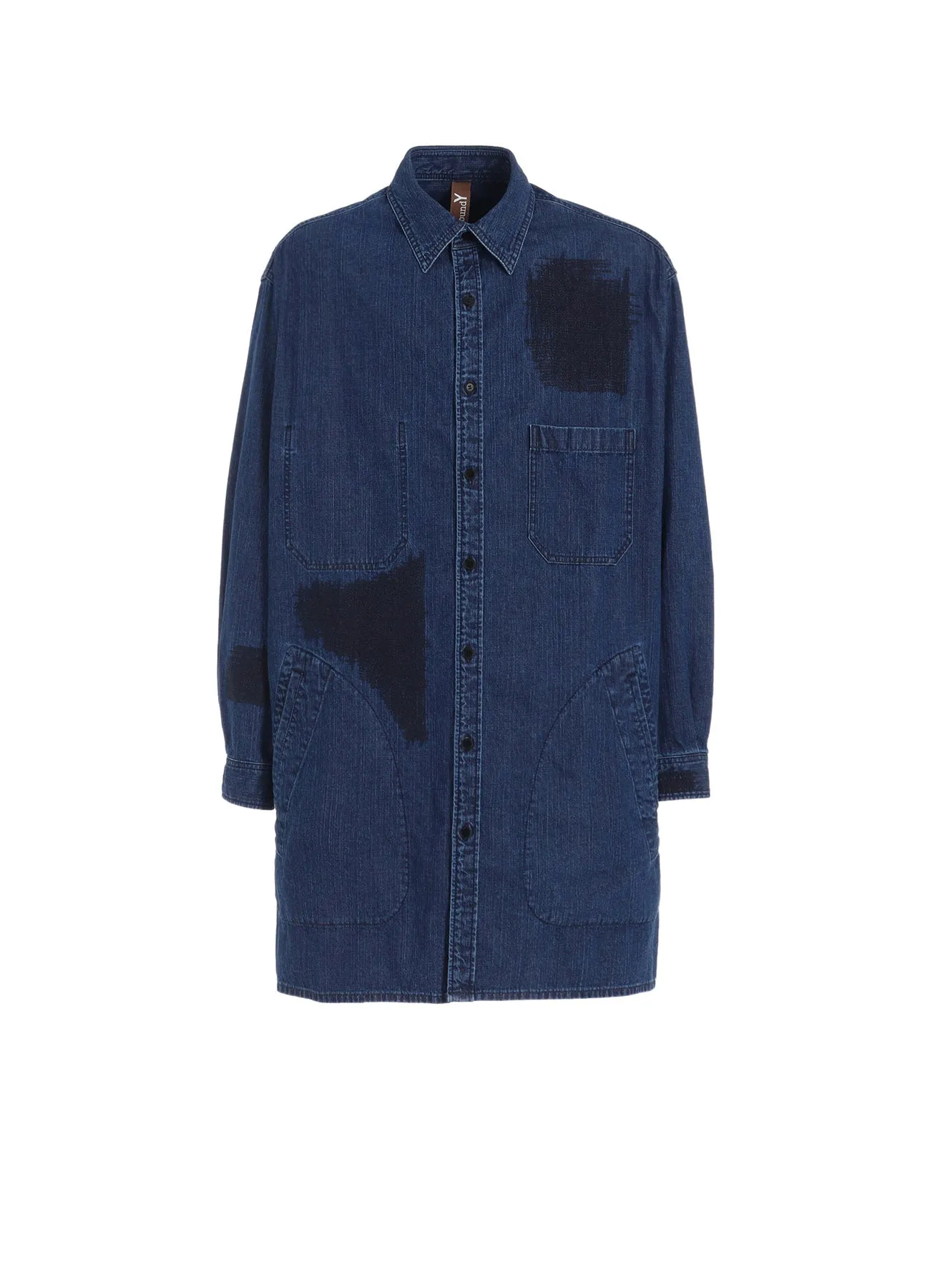 Corporate Retreat Subtle design 8OZ DENIM   DUNGAREE LONG SHIRT