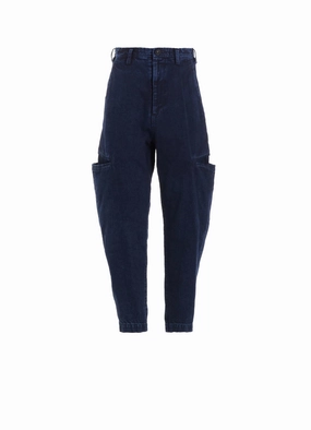 Flexible Ankle Cuffs Minimal Fit 8OZ BLEACHED DENIM TAPERED PANTS