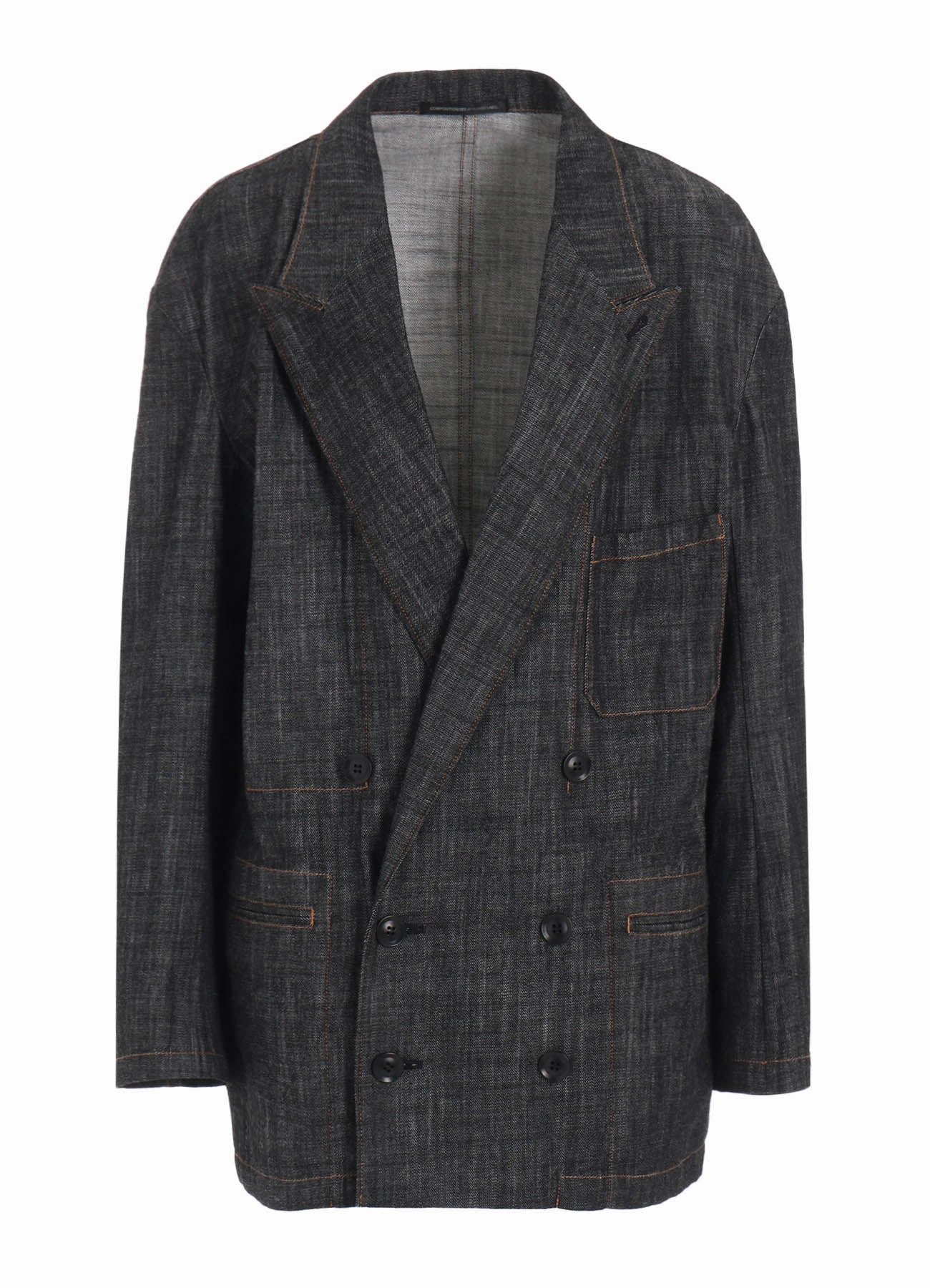 8OZ DENIM PEAKED LAPEL JACKET Functional Warmth Hooded Storage Compartment