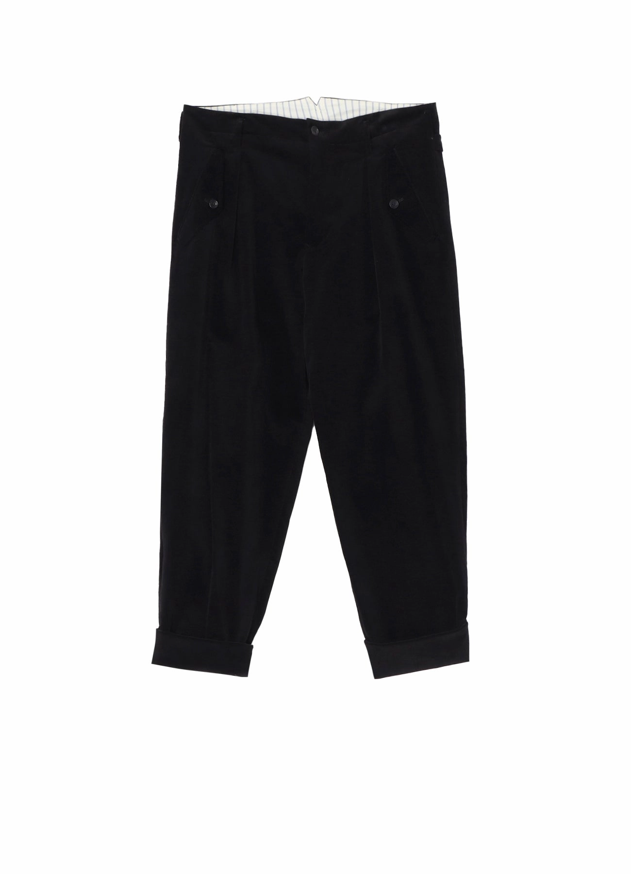 Adjustable Drawcord ??PIECE UNIQUE/AOYAMA??51C VELVET BACK BELTED PANTS