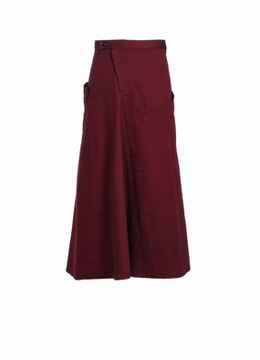 UV-Resistant [Y's BORN PRODUCT] COTTON TWILL FLARE SKIRT WITH GUSSET