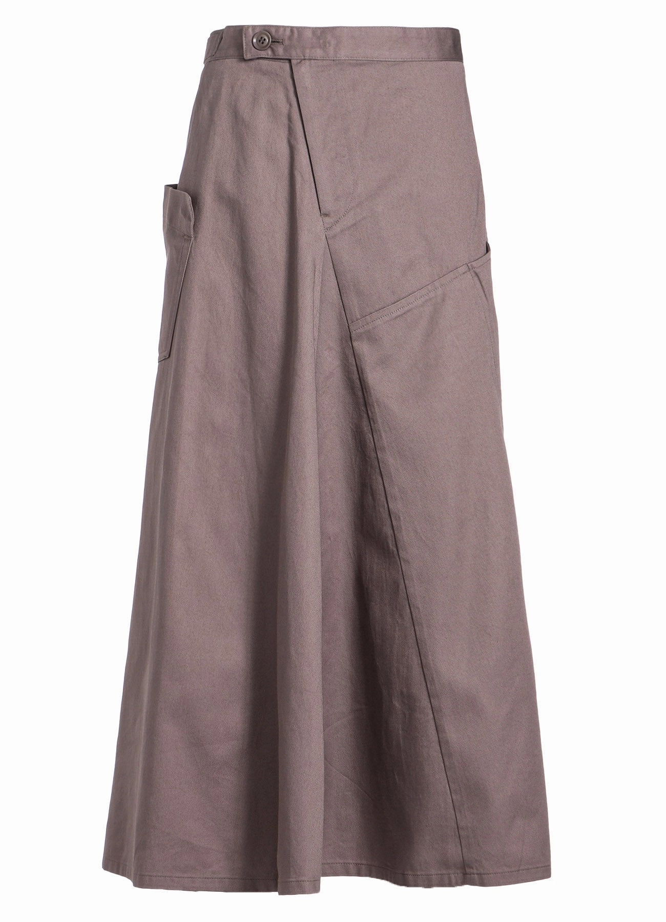 [Y's BORN PRODUCT] COTTON TWILL FLARE SKIRT WITH GUSSET Lounge Cut Subtle pattern