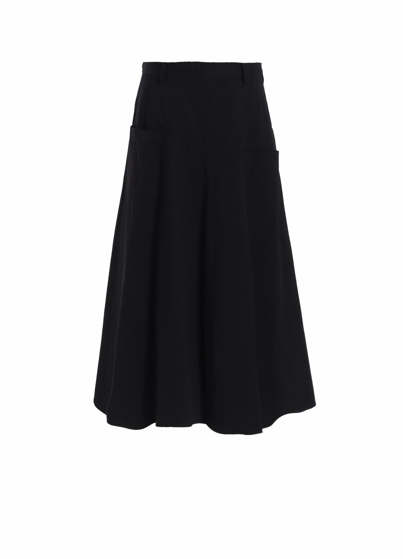 [Y's BORN PRODUCT] COTTON TWILL FRONT PANEL POCKET SKIRT Bold Color Smocked-Detail