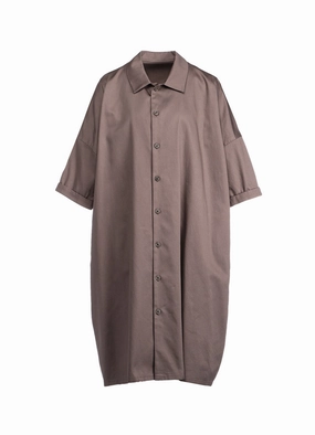 [Y's BORN PRODUCT] COTTON TWILL HALF SLEEVE SHIRT DRESS Date Nightwear Fine Texture