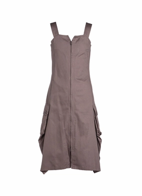 Versatile Piece Texture Edge [Y's BORN PRODUCT] COTTON TWILL WORK DRESS