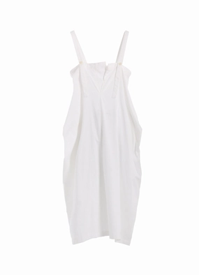 Timeless Fashion [Y's BORN PRODUCT] THIN COTTON TWILL ASYMMETERIC SHOULDER STRAP DRESS