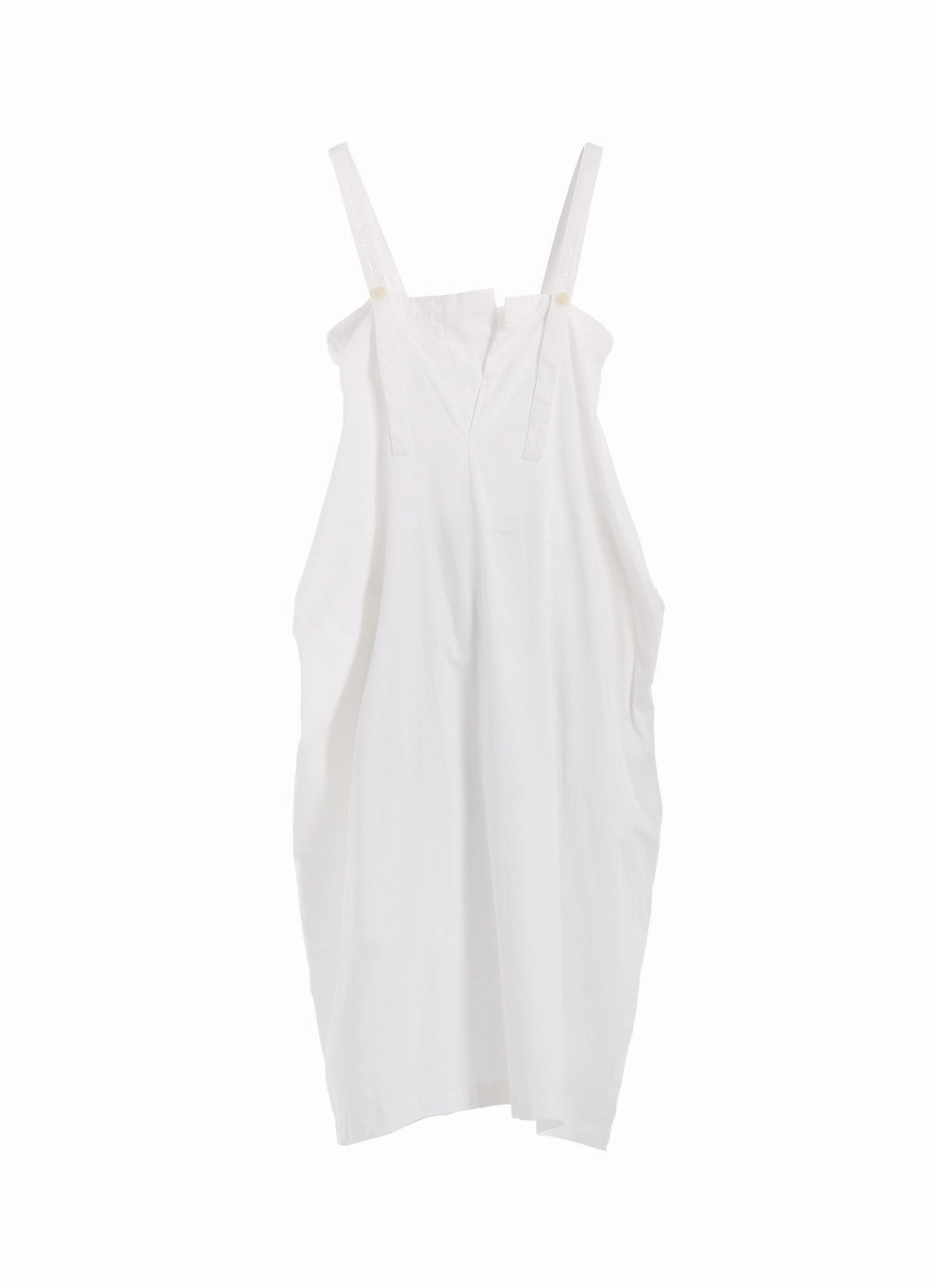 Timeless Fashion [Y's BORN PRODUCT] THIN COTTON TWILL ASYMMETERIC SHOULDER STRAP DRESS