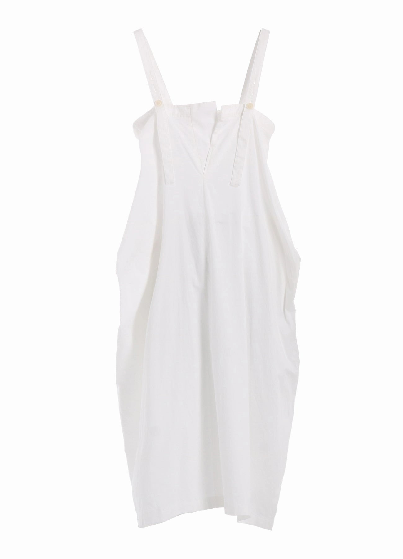 [Y's BORN PRODUCT] THIN COTTON TWILL ASYMMETERIC SHOULDER STRAP DRESS Wrap style