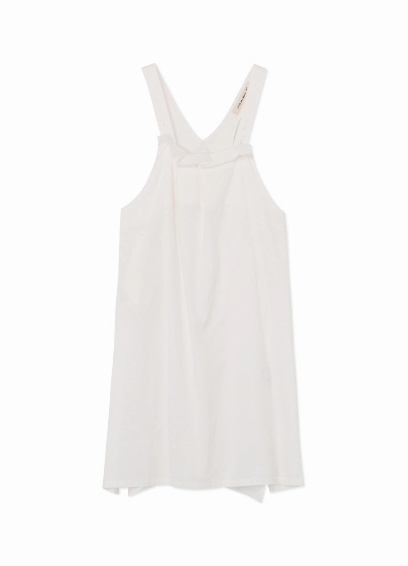 [Y's BORN PRODUCT] THIN COTTON TWILL ASYMMETRIC FOLD DETAIL DRESS Gentle Drape Flare Swing