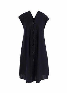 [Y's BORN PRODUCT] THIN COTTON TWILL FRENCH SLEEVE DRESS Fashionable Comfort Wear