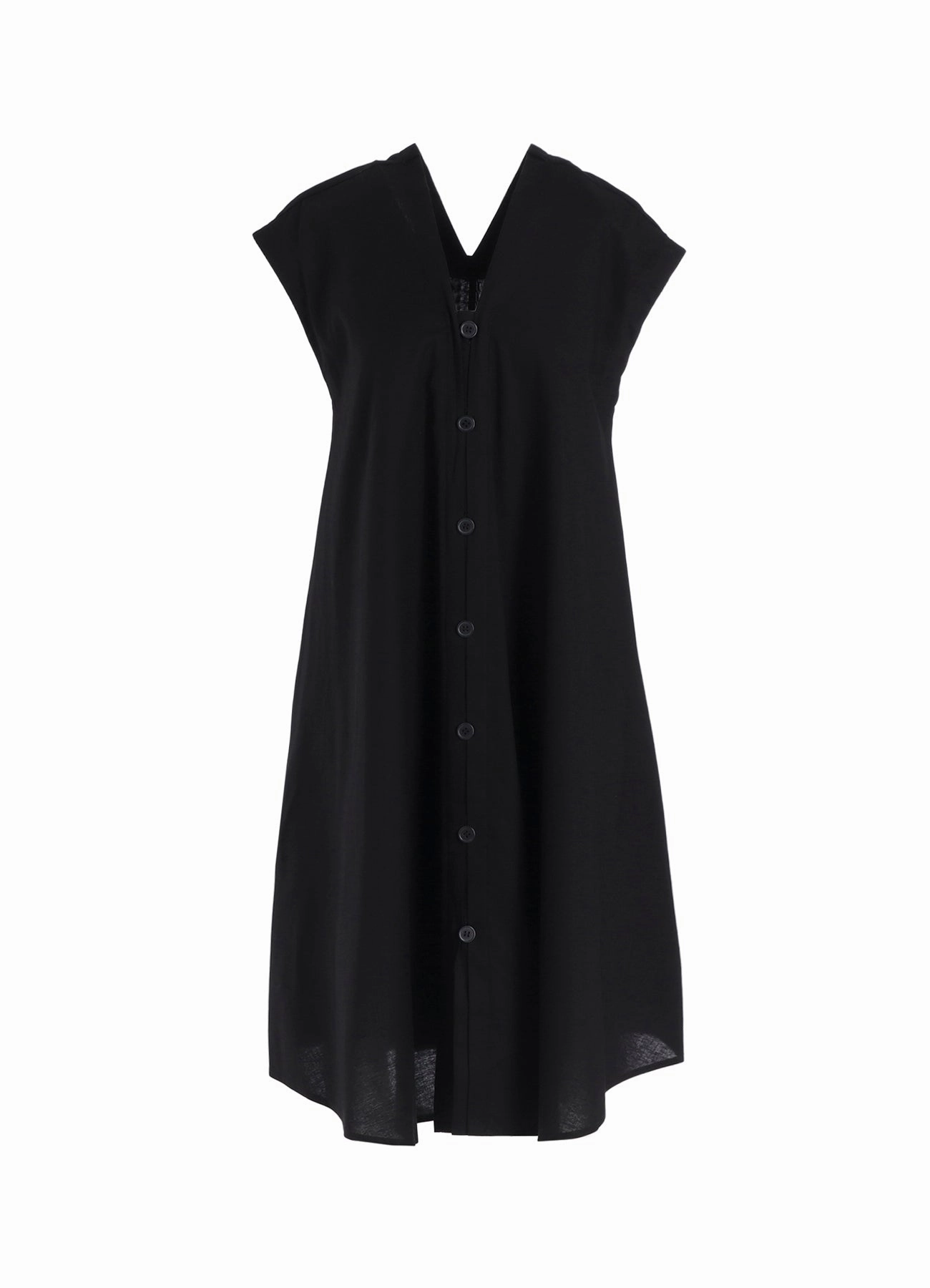 [Y's BORN PRODUCT] THIN COTTON TWILL FRENCH SLEEVE DRESS Resort Ready