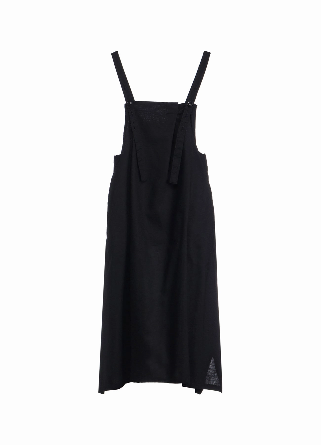 [Y's BORN PRODUCT] THIN COTTON TWILL FRONT TUCKED SHOULDER STRAP DRESS Playful touch