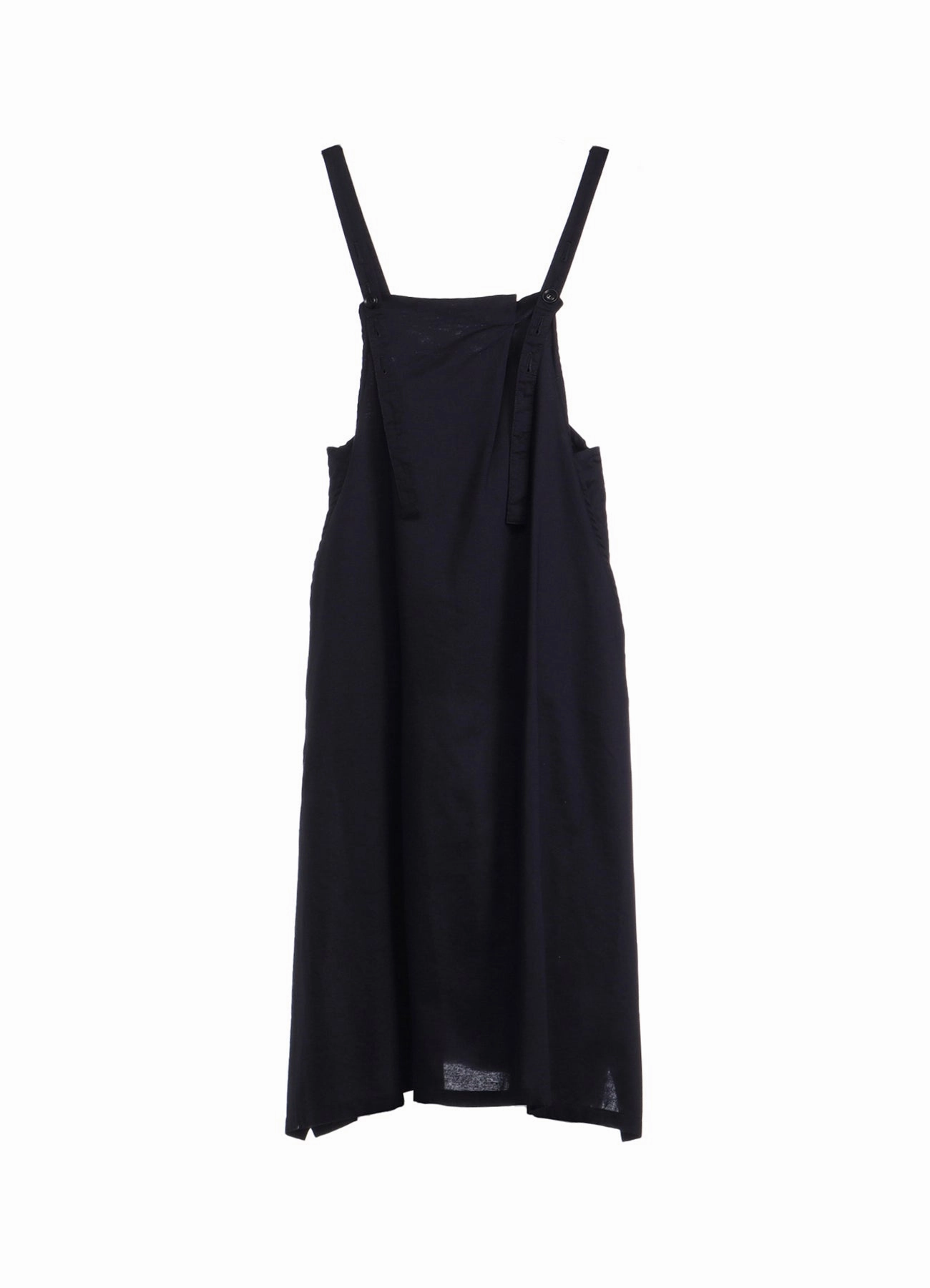 [Y's BORN PRODUCT] THIN COTTON TWILL FRONT TUCKED SHOULDER STRAP DRESS Beach Walk Office Glam