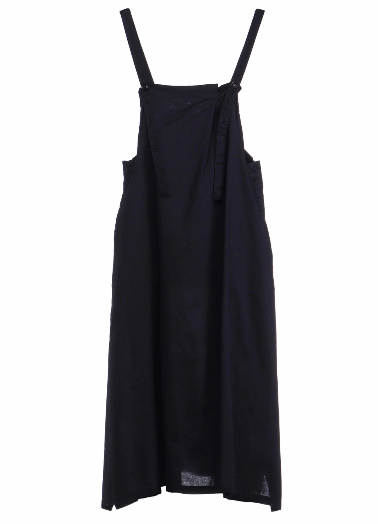 Lightweight Wear Floating Shape [Y's BORN PRODUCT] THIN COTTON TWILL FRONT TUCKED SHOULDER STRAP DRESS