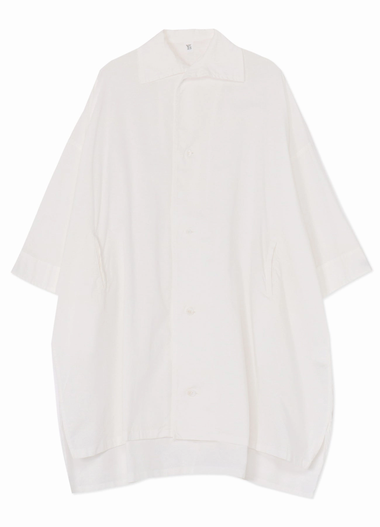 Cinched-Waist [Y's BORN PRODUCT] THIN COTTON TWILL OVERSIZED DRESS