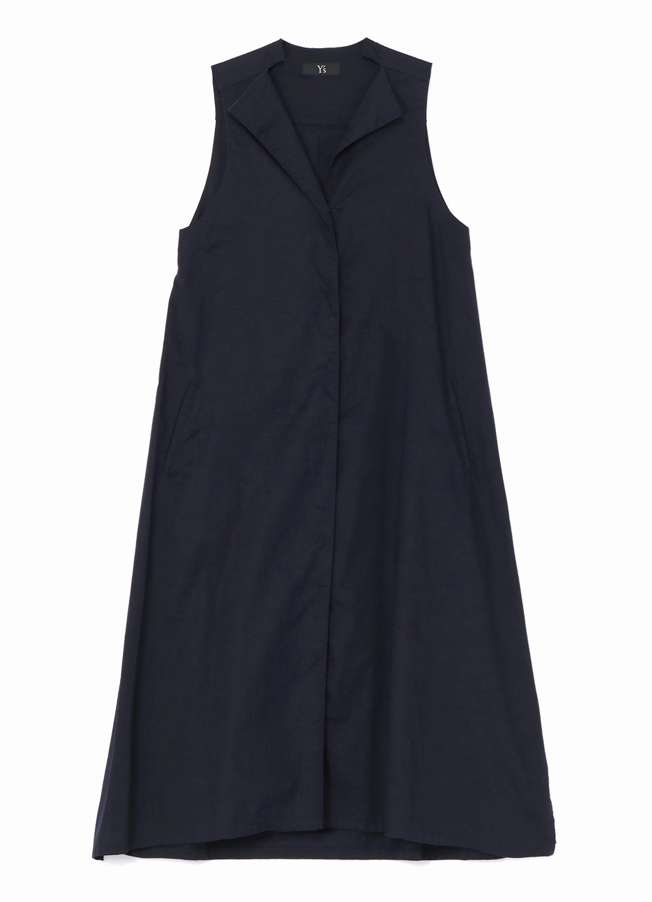 [Y's BORN PRODUCT] THIN COTTON TWILL SLEEVELESS DRESS Subtle Motion BreathableLining