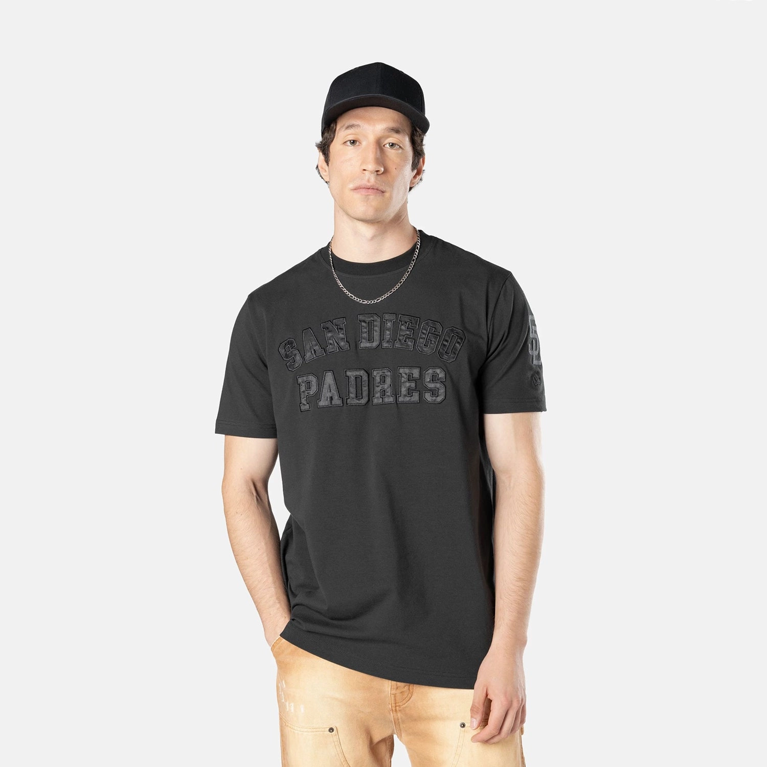 Fun Style Comfy Casual Padres Triple Black Tee - Mens