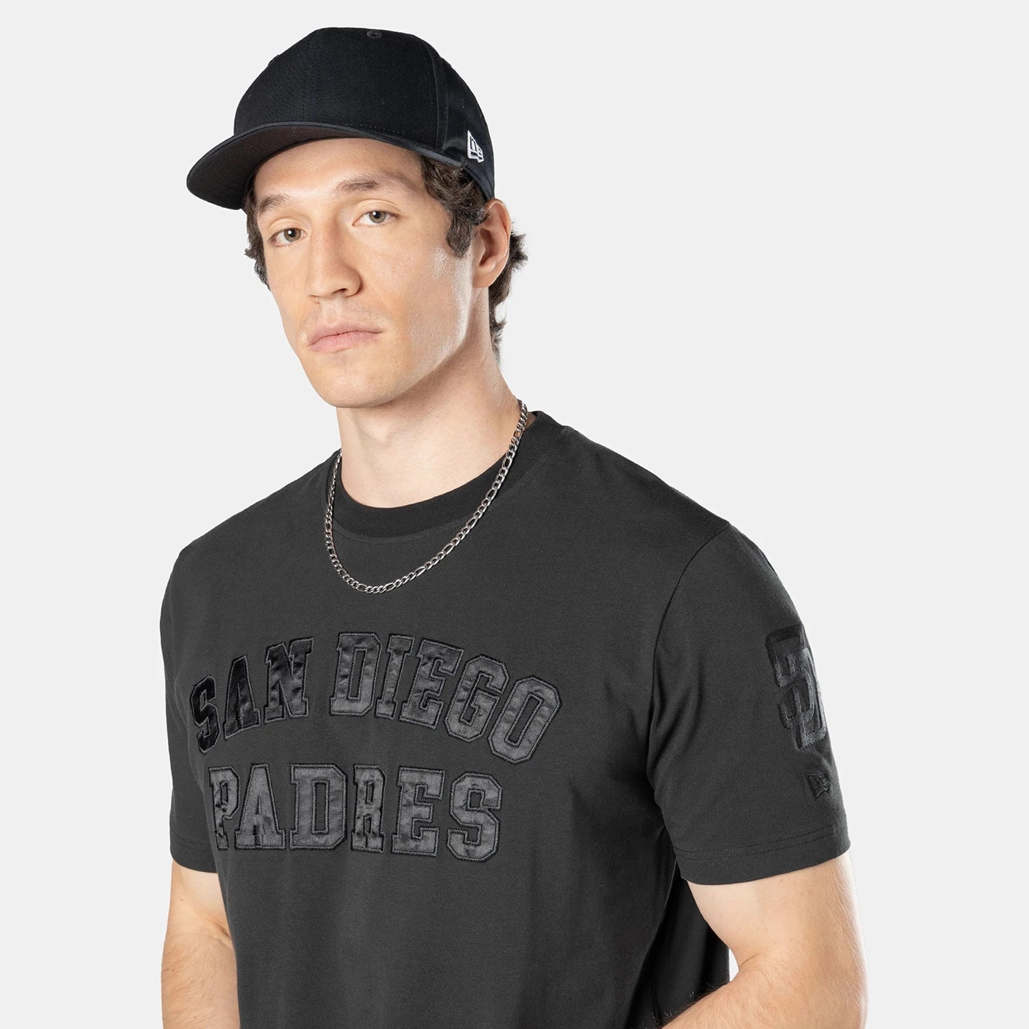 Padres Triple Black Tee - Mens Boat Neck