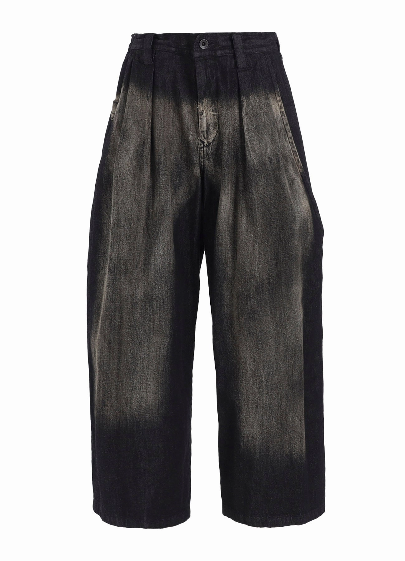 SPOTTED DENIM FRONT BIG POCKET PANTS Loose Fit